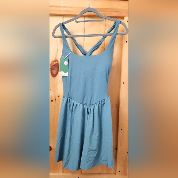 HALARA Dresses & Skirts - NWT Halara Breezeful™ Backless Corset 2-in-1 Pocket Mini Quick Dry Dress